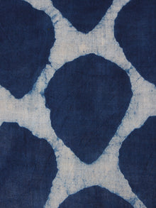 Indigo White Hand Block Printed Cotton Fabric Per Meter - F0916329