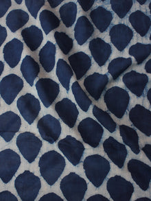Indigo White Hand Block Printed Cotton Fabric Per Meter - F0916329