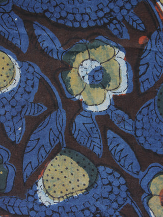 Indigo Brown Black Beige Hand Block Printed Cotton Fabric Per Meter - F001F981