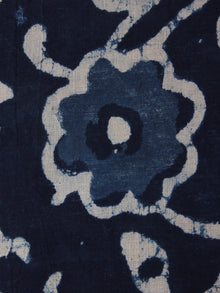 Indigo Blue White Hand Block Printed Cotton Fabric Per Meter - F0916015