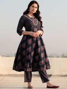 Zohra Miral - Set of Anarkali Kurta Pants & Dupatta - KS159A2514D