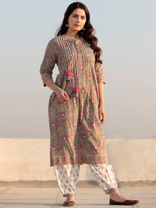 Zohra Aima - Set of Straight Kurta Salwar & Dupatta - KS140A2503D