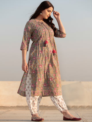 Zohra Naina - Set of Straight Kurta Salwar & Dupatta - KS140B2503D