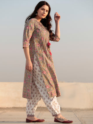 Zohra Naina - Set of Straight Kurta Salwar & Dupatta - KS140B2503D