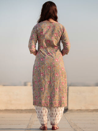 Zohra Aima - Set of Straight Kurta Salwar & Dupatta - KS140A2503D