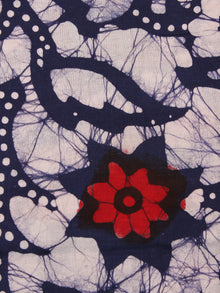 White Multi Color Hand Block Printed Cotton Fabric Per Meter - F0916335