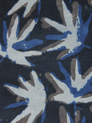Indigo Kashish Blue Hand Block Printed Cotton Fabric Per Meter - F001F987