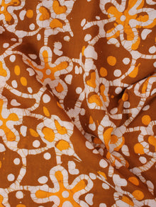 Mustard Yellow White Hand Block Printed Cotton Fabric Per Meter - F0916348