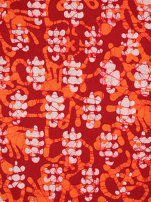 Maroon Pink White Hand Block Printed Cotton Fabric Per Meter - F0916345