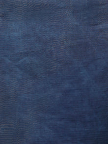 Indigo Maroon Beige Hand Block Printed Maheswari Silk Saree With Zari Border - S031702998