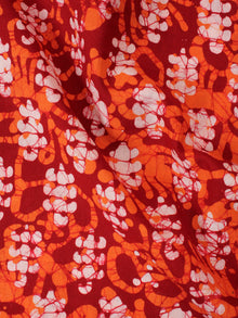 Maroon Pink White Hand Block Printed Cotton Fabric Per Meter - F0916345