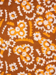 Mustard Yellow White Hand Block Printed Cotton Fabric Per Meter - F0916342