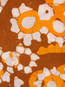 Mustard Yellow White Hand Block Printed Cotton Fabric Per Meter - F0916342