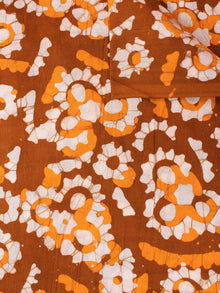 Mustard Yellow White Hand Block Printed Cotton Fabric Per Meter - F0916342