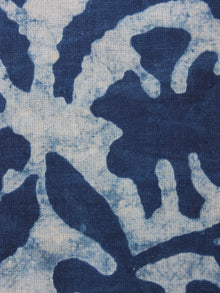 Indigo White Hand Block Printed Cotton Fabric Per Meter - F0916084
