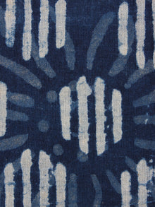 Indigo White Hand Block Printed Cotton Fabric Per Meter - F0916360