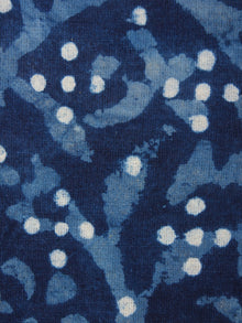 Indigo Blue White Hand Block Printed Cotton Fabric Per Meter - F0916359