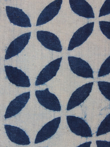 White Indigo Hand Block Printed Cotton Fabric Per Meter - F0916357