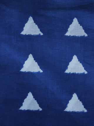 Indigo Ivory Hand Block Printed Cotton Fabric Per Meter - F001F1003