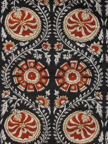 Black Red Ivory Hand Block Printed Cotton Fabric Per Meter - F001F1006