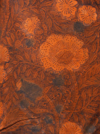 Brown Rust Indigo Hand Block Printed Semi Elasticated Waist Cotton Sharara  - Sh06F603