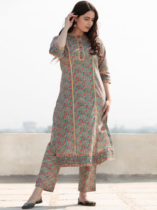 Zohra Hena - Set of Kurta Pants & Dupatta - KS62B2508D