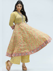 Rangrez Zafraan - Set of Anarkali Kurta Palazzo & Dupatta - KS33C2317D