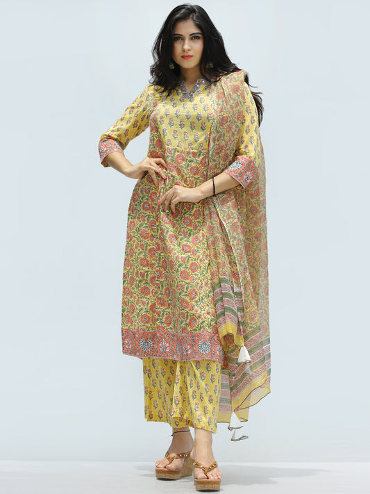 Rangrez Aaina - Set of Kurta Palazzo & Dupatta - KS58A2317D