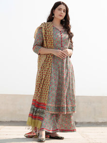 Zohra Amaya - Set of Anarkali Kurta Palazzo & Dupatta - KS63A2508D