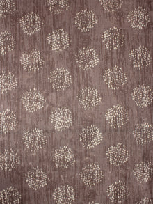 Brown Beige Natural Dyed Hand Block Printed Cotton Fabric Per Meter - F0916306