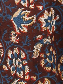 Brown Indigo Rust Mustard Hand Block Printed Semi Elasticated Waist Cotton Sharara  - Sh11F1394