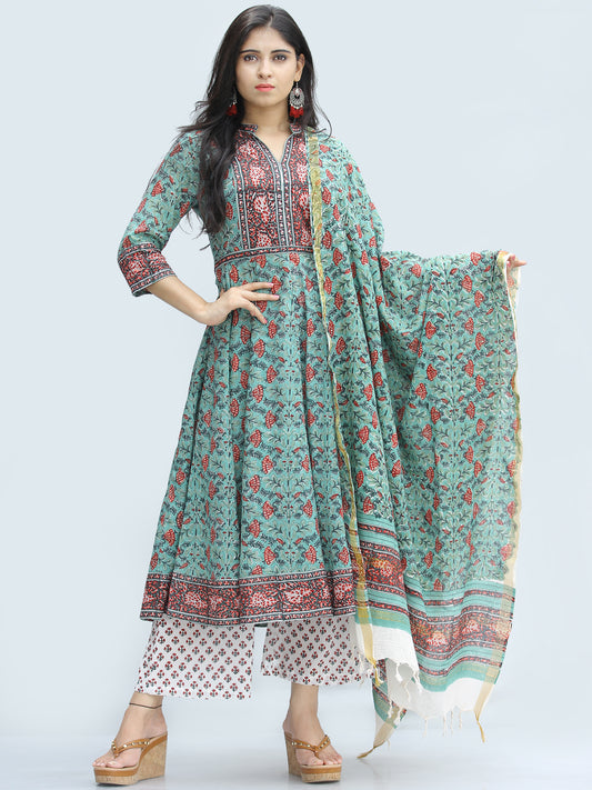 Rangrez Farhat - Set of Anarkali Kurta Palazzo & Dupatta - KS25D2328D