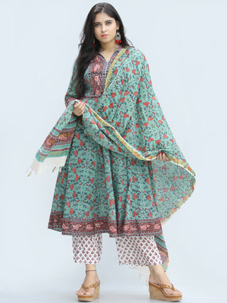 Rangrez Farhat - Set of Anarkali Kurta Palazzo & Dupatta - KS25D2328D