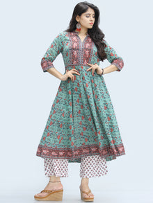 Rangrez Farhat - Set of Anarkali Kurta Palazzo & Dupatta - KS25D2328D