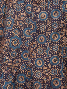 Indigo Mustard Blue Ajrakh Block Printed Pleated Cotton Sharara  - Sh13F704