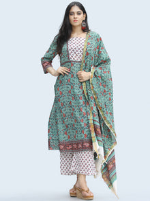 Rangrez Aadab - Set of Kurta Palazzo & Dupatta - KS03D2328D