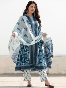 Zohra Shabd - Set of Anarkali Kurta Pants & Dupatta - KS29M2509D