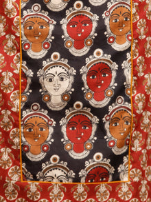 Maroon Black Peanut Brown Beige Hand Block Kalamkari  Printed Kurta - K80F1481