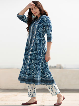 Zohra Shabd - Set of Anarkali Kurta Pants & Dupatta - KS29M2509D