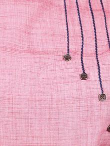 Pink Hand Embroidered South Handloom Cotton Kurta   - K132FXXX