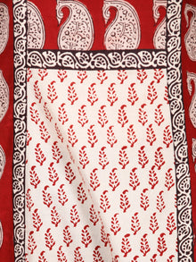 White Maroon Bagh Printed Kurta in Natural Colors - K135F1703