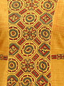 Mustard Red Green Ajrakh Hand Block Printed Kurta - K140f1513