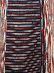 Indigo Ivory Red Ajrakh Hand Block Printed Kurta - K142BP115