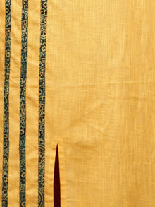 Yellow Green South Handloom Cotton Kurta With Ajrakh High Lighting   - K145FXXX