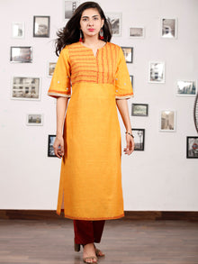 Yellow Orange South Handloom Cotton Kurta   - K146FXXX