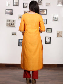 Yellow Orange South Handloom Cotton Kurta   - K146FXXX