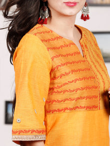 Yellow Orange South Handloom Cotton Kurta   - K146FXXX