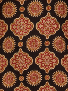 Black Maroon Peanut Brown Hand Printed Ajrakh Rayon Kurta With Bell Sleeves - K101F1551