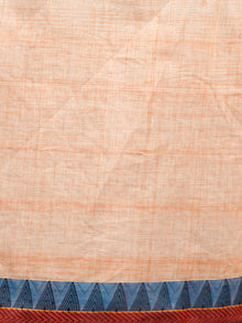 Peach Sky Blue South Handloom Cotton Kurta With Waves Pintucks   - K149FXXX