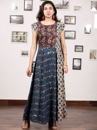 STYLO COLLARGE - Hand Block Printed Cotton Long Dress  - D224F1304